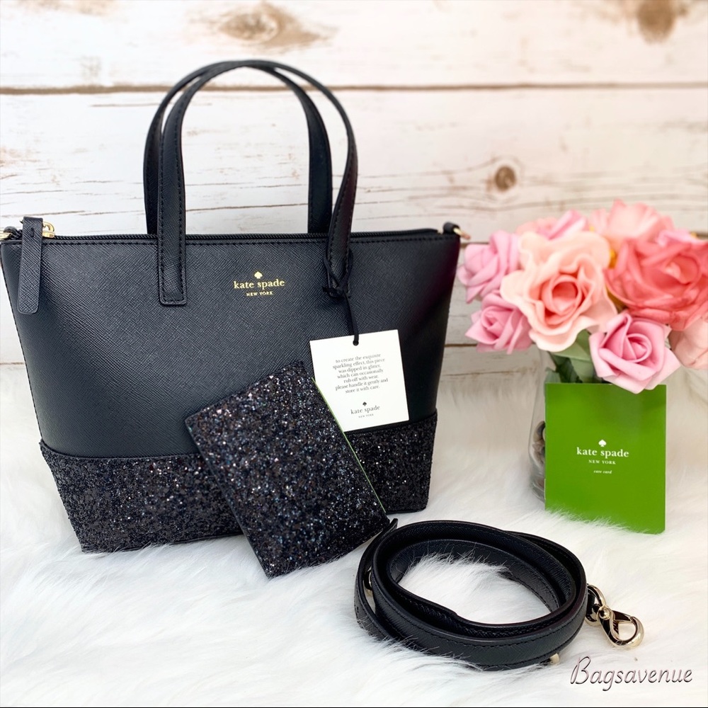 Kate Spade set Greta Court Ina Black Bag graham - Picture 1 of 8